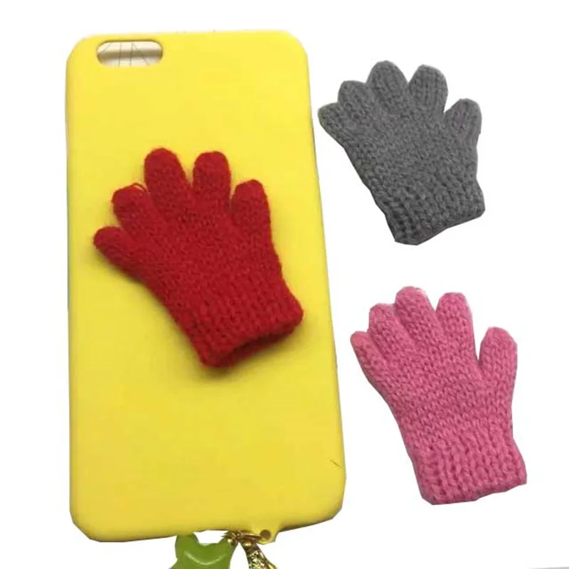 6 шт. популярные мини вязаные перчатки DIY кукла декоративные принадлежности чехол для телефона сумка для одежды художественный ремесленный материал детская одежда аксессуары