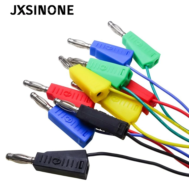 Stackable Banana Plug to Male/Female Jumper 26 AWG test lead Binding Post Solderless Breadboard Soft Silicone Flexible Lead | Инструменты