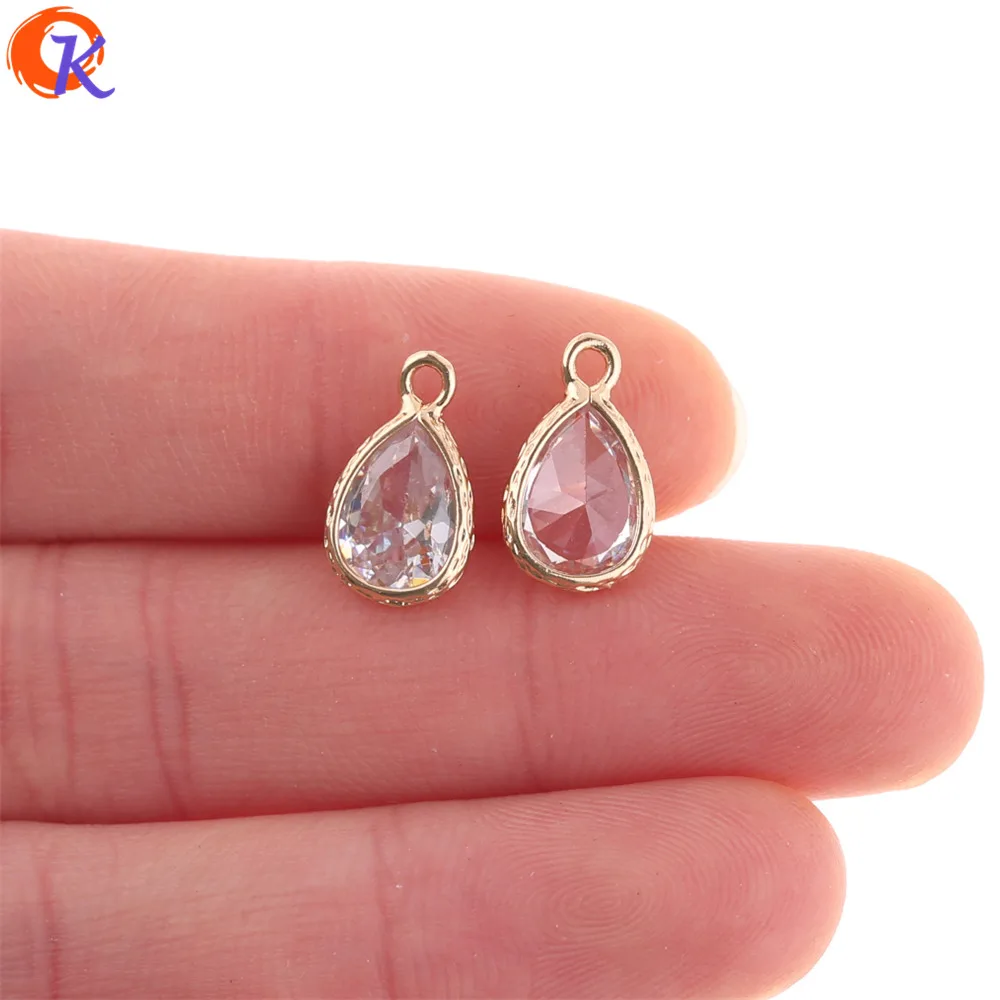 

Cordial Design 100Pcs 9*14MM Jewelry Accessories/Crystal Pendant/Hand Made/DIY Earring Making/Charms Jewelry/Earring Findings