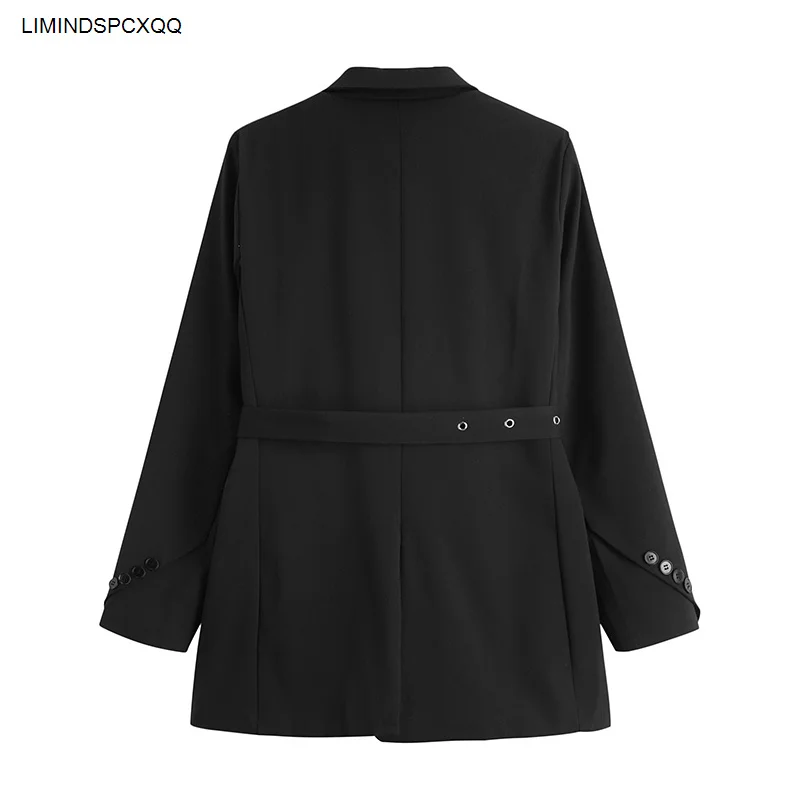 Женские блейзеры черные элегантные модные повседневные однотонные свободные