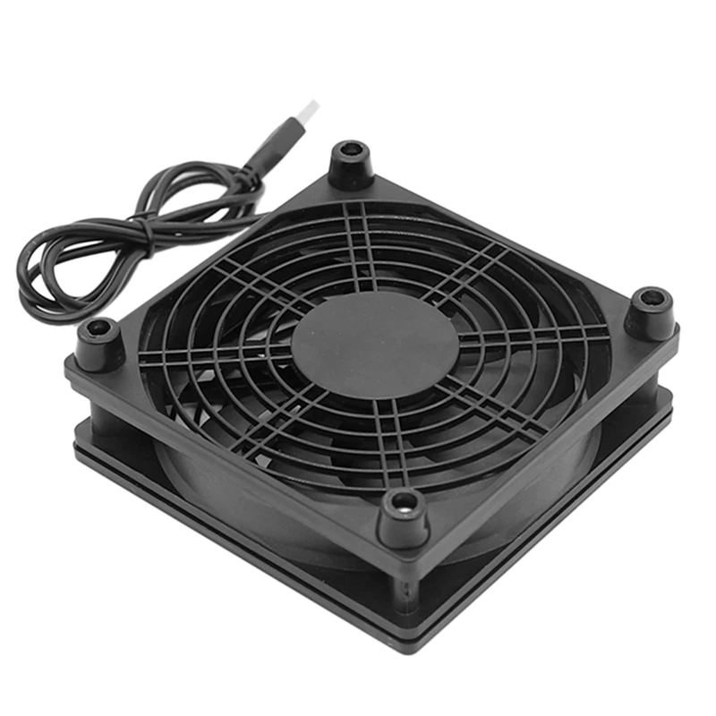 

NEW-USB12cm Cooling Fan Screw Protection Network, Suitable for Router TV Set-Top Box, Mini Electronic Equipment Cooling