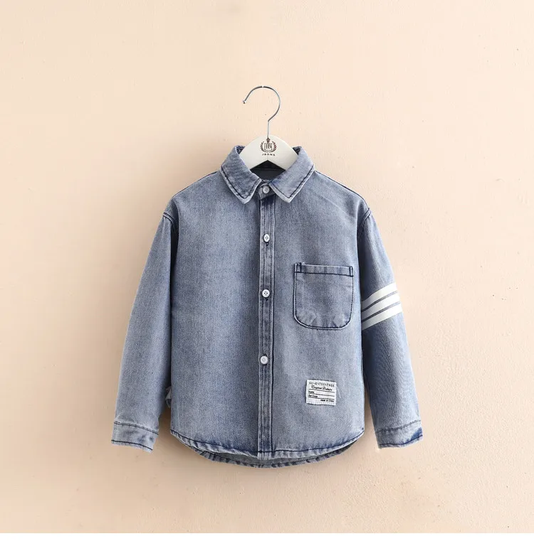 

Демисезонная джинсовая куртка для девочек, детская верхняя одежда с мультяшным принтом и воротником, пальто для маленьких девочек, куртка, ...