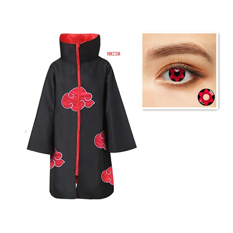 Костюм Наруто из 4 предметов искусственная кожа косплей Саске Учиха накидка для