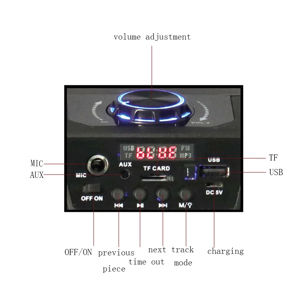 HYASIA LED цветная bluetooth-колонка портативная 3D объемная Беспроводная Громкая колонка