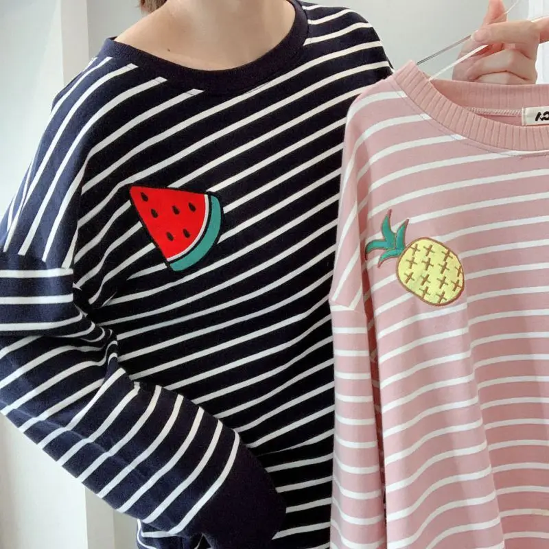 

Autumn Fashion Women Lovely Sweet Cute Print Long Sleeved Pajama Set Cotton Long Pants Sleepwear Hot