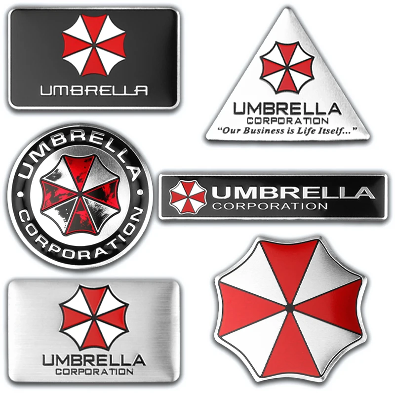 3D Автомобильная наклейка из алюминиевого сплава Umbrella Corporation эмблема кузова