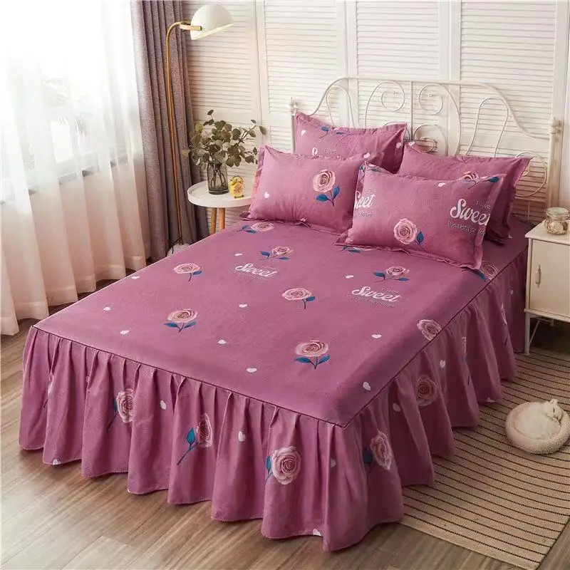 

1 Pc Bedsheets Flower Soft Nature Cotton Bedsheets Queen King Twin Size Flat Sheet Bed Flat Sheet Bed Cover Wedding Bed Skirt