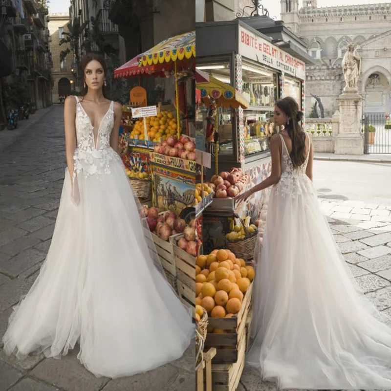 

Женское свадебное платье It's yiiya, белое ТРАПЕЦИЕВИДНОЕ ПЛАТЬЕ С V-образным вырезом на лето 2020