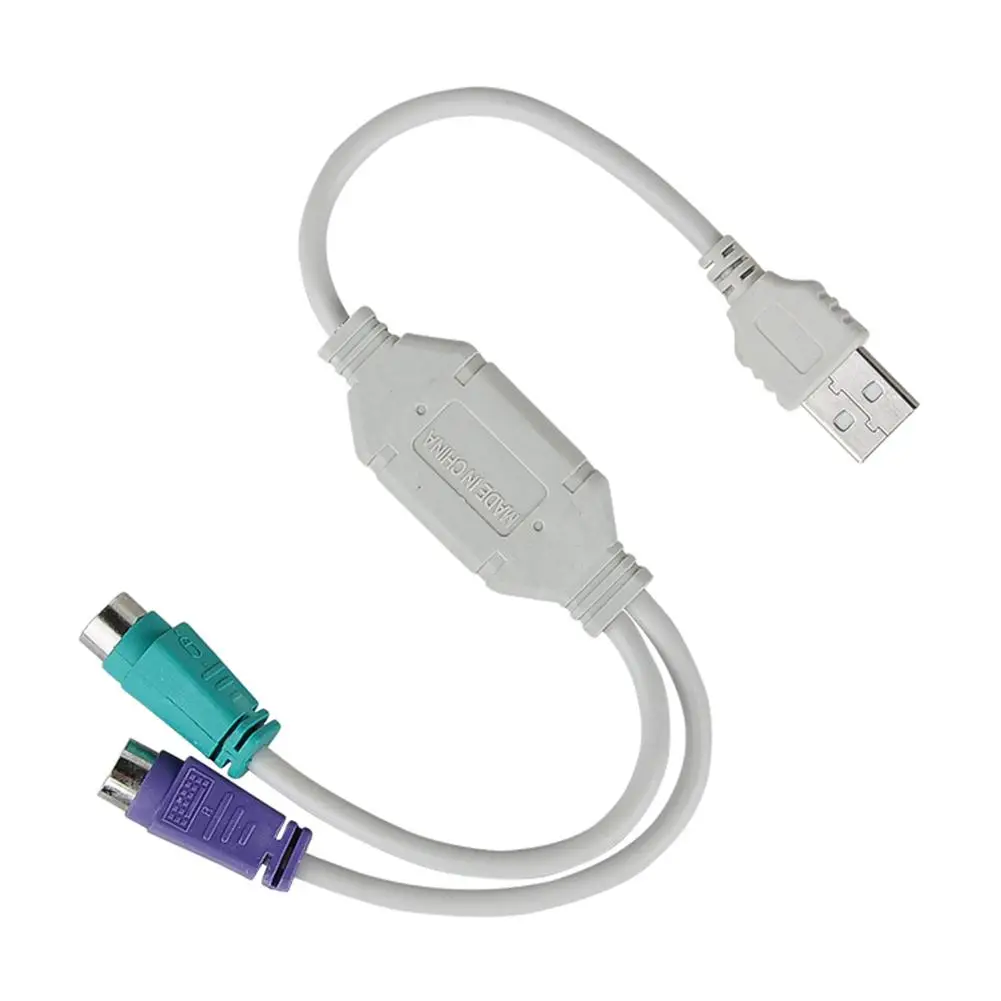 USB к PS/2 клавиатуре переходник для мыши Male PS 2 Female круглому порту клавиатуры кабель