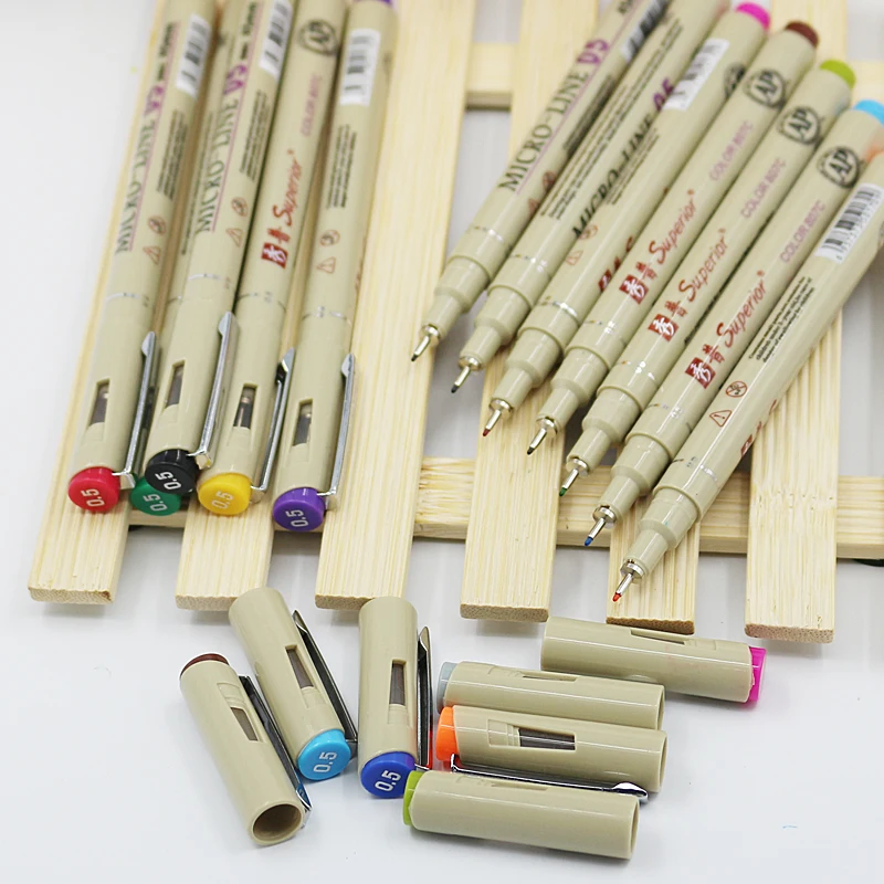 12 шт. иглы для рисования скетчей 0 5 цветов | Канцтовары офиса и дома