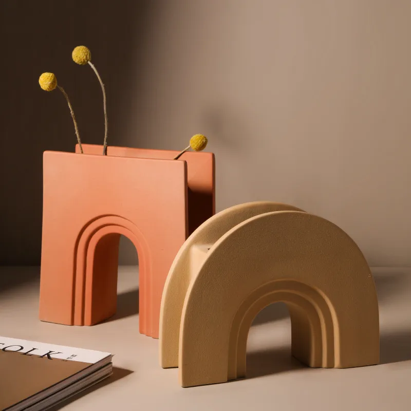 CHARON Arch ваза для украшения интерьера Morandi керамические вазы скандинавские jarrones