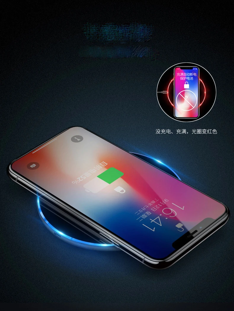 Обновление 10 Вт Беспроводное зарядное устройство PowerWave Pad & Stand Обновлено Qi