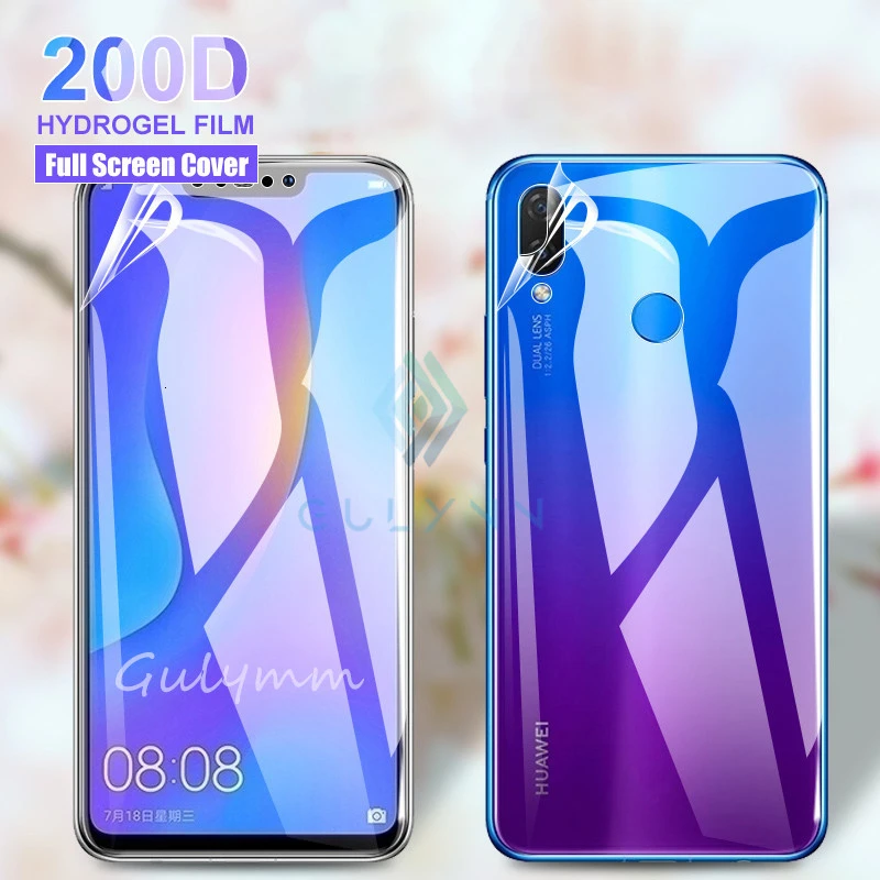 Вид спереди/сзади гидрогель 200D изогнутая пленка для Huawei P30 Mate 40 30 20 Honor 8X 9X Nova 5 я
