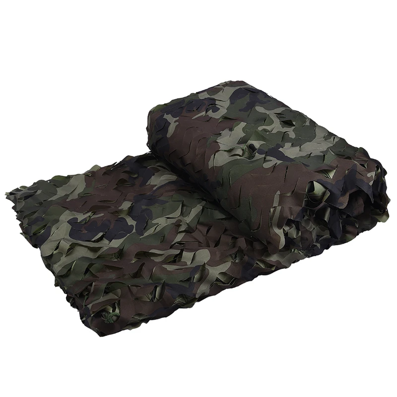 

2 layers camouflage nets Sunshade cloth Hunting Military infrared stealth protection garage pavilion Cover training Camo netting