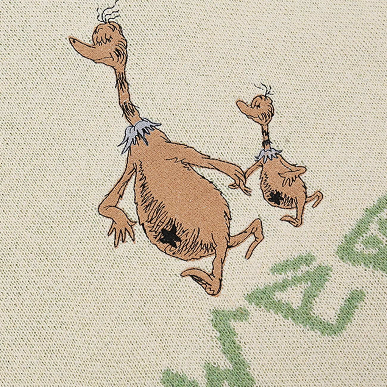 

2020 Vintage Pullover Vest Men and Women Hip Hop Animal Cartoon Embroidery Knitted Sweater Vest Sleevele Green V-neck Sweater