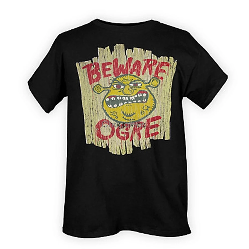 Летняя забавная Мужская футболка с изображением Шрека Остерегайтесь огра