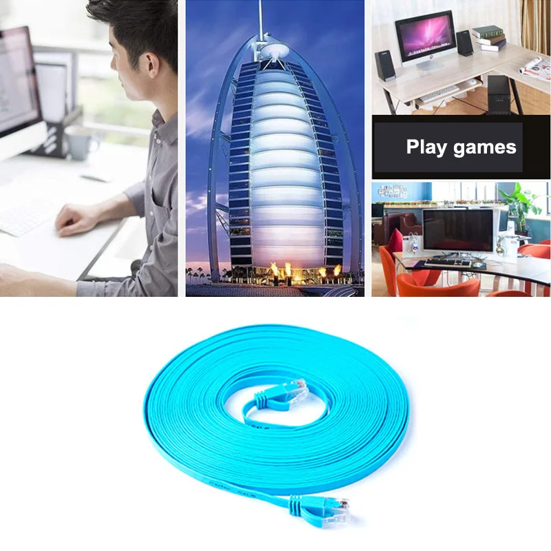 Новые поступления 0 5/1/1.5/2/3/5/10/15/20/25/30 м плоский сетевой Ethernet CAT6 патч кабель UTP Lan