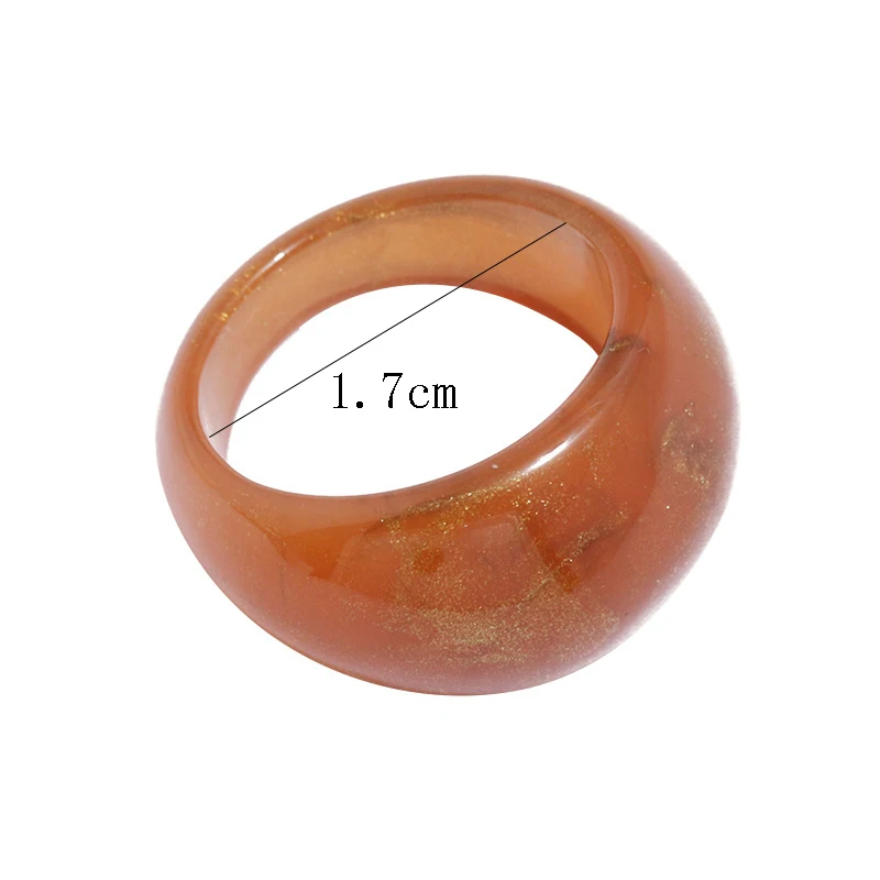 

2021 New Colourful Transparent Resin Acrylic Shiny Geometric Irregular Round Rings for Women Jewelry Travel Gifts Vintage Ring