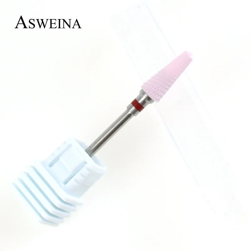 ASWEINA 1 шт., розовое сверло для ногтей, пилки для ногтей, электрический аппарат для маникюра, вращающиеся керамические заусенцы, аксессуары для ногтей, для удаления гель-лака - Цвет: NO3