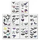 Светящаяся татуировка на Хэллоуин, 1 шт., тату призрака, Детская имитация татуировки, светящаяся в темноте, водонепроницаемые Временные татуировки, наклейки для хэллоуивечерние