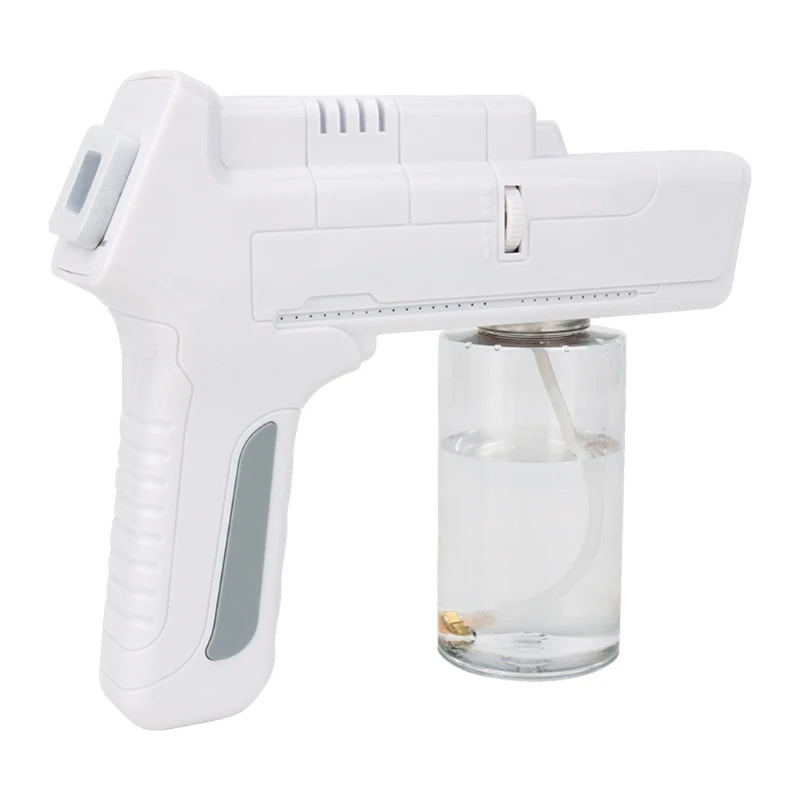 

350ml Refillable Clear Plastic Empty Bottle for Portable Disinfectant Nano Blue Light Atomizer Rechargeable Santitizer Mist X37C
