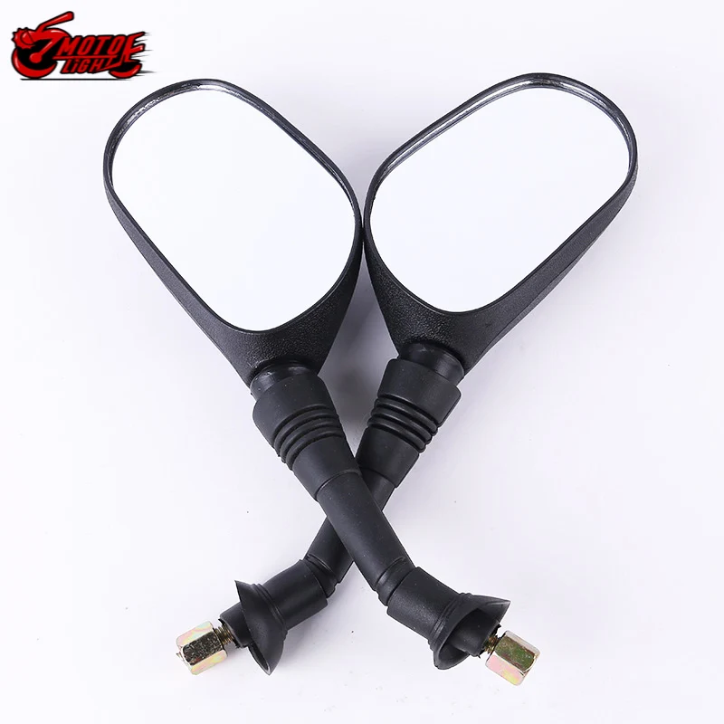 Одна пара 8 мм мотоциклетные зеркала заднего вида боковые для скутера черные yamaha