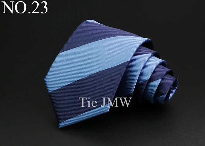 Classic Stripe Mens Tie - Jacquard Necktie in Red Blue Green for Daily Wear and Weddings