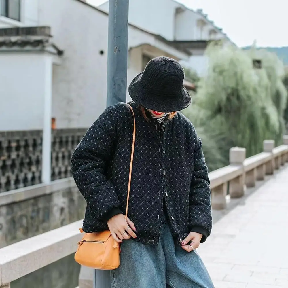 Осенняя Новинка хлопковая куртка с капюшоном и пряжкой в стиле ретро Свободная