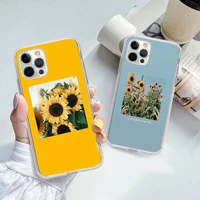 flower sunflower phone case for iphone 11 12 13 mini pro xs max 8 7 6 6s plus x 5s se 2020 xr case