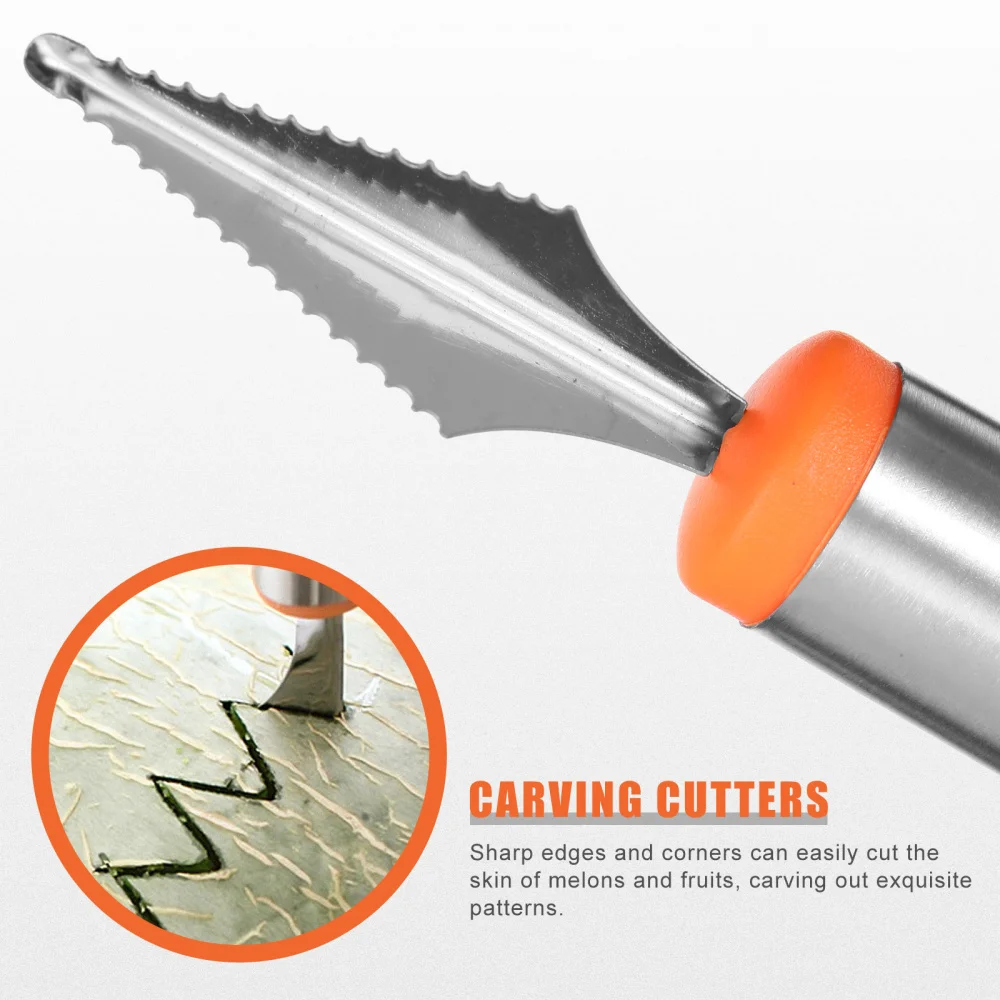 

6pcs Practical Fruit Diggers Stainless Steel Forks Food Carving Cutters