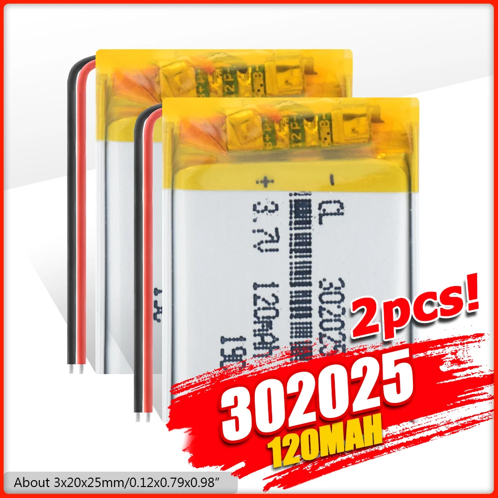 Поставка литиевой аккумуляторной батареи 302025 120 мАч 3 7 в для MP3 MP4 MP5 GPS PSP MID Bluetooth