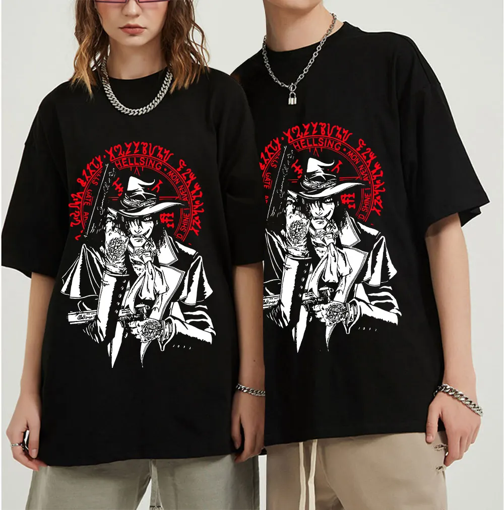 Hellsing Alucard Vintage Anime Graphic T-shirt Comfy Summer O-neck Short Sleeve Casual Unisex Top Tee Shirt Oversized