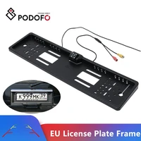 podofo european car license plate frame rear view backup camera night vision waterproof of reversing camera parking assist