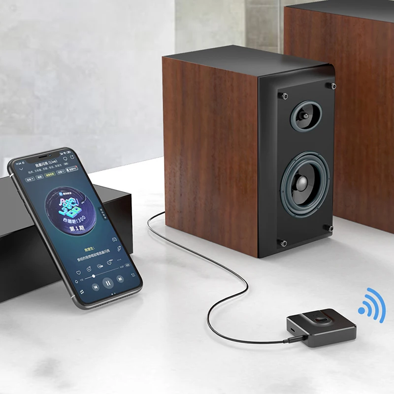 

Bluetooth 5.0 Receiver Transmitter 2 in 1 Wireless Audio Adapter Car Speaker
