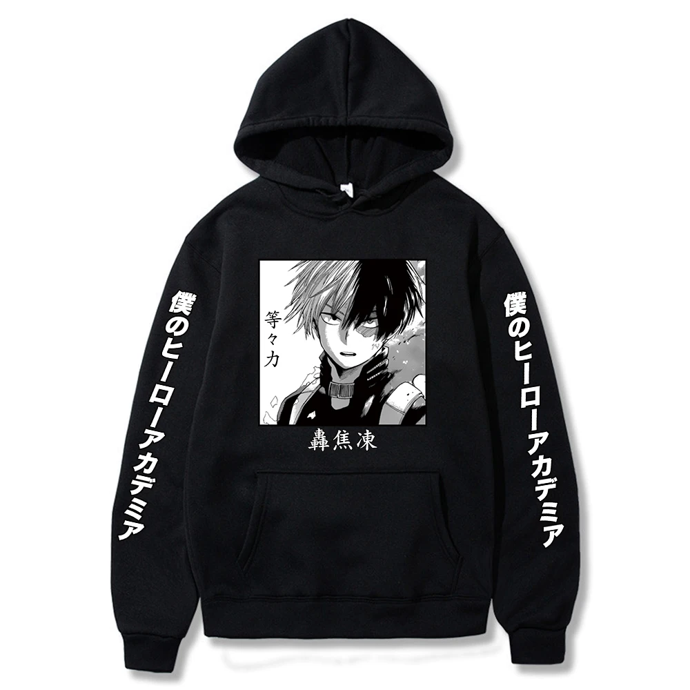 

2021 Anime Boku No Hero Academia Shoto Todoroki Hoodies Men Women Harajuku Pullover