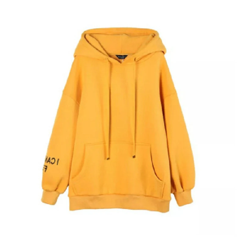 

Autumn Winter Warm Hoodies Women Korean Women Plus Velvet Hooded Sweatshirt Casual Loose Solid Casual Large Size Vogue Pullover