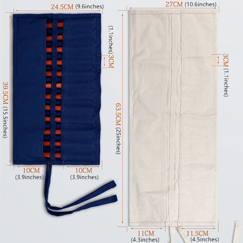 Холщовая Сумка для резьбы по дереву синий белый переносной чехол хранения