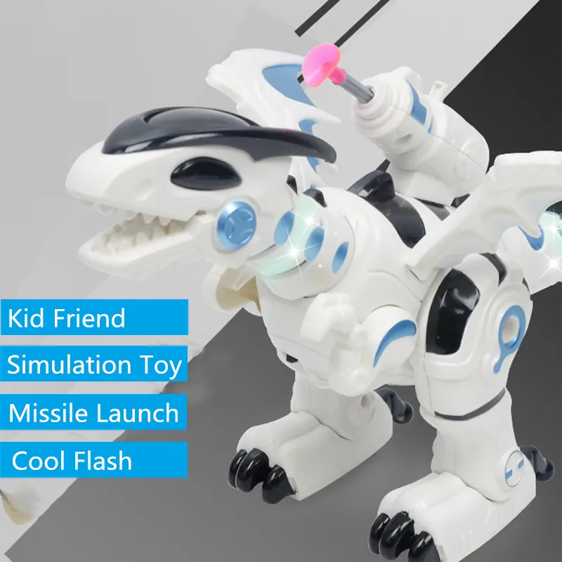 Высокая имитация электрической битвы один ключ ракета Пуск динозавр игрушка