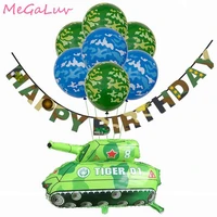 camouflage party supplies banner camouflage latex balloon tank ballons military theme celebration birthday party decorations