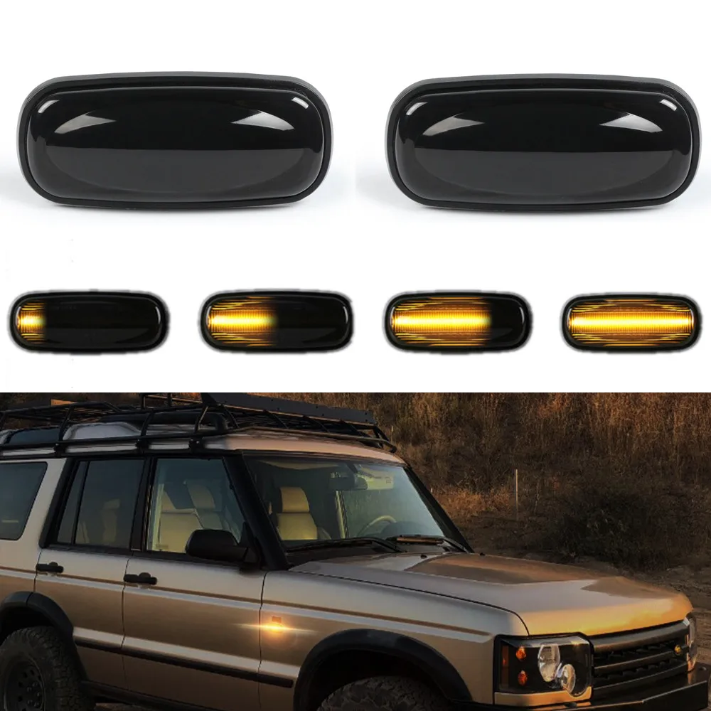 2 шт. динамические желтые светодиодный боковые габаритные огни поворотники