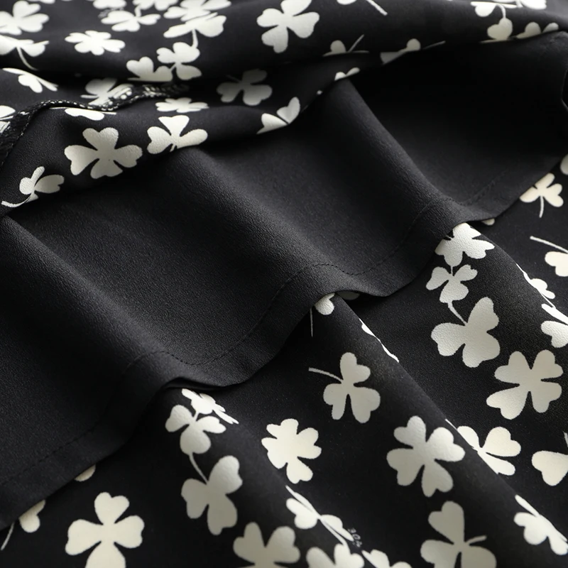 

2021 New Summer Floral Print Chiffon Skirt Women High Waist Asymmetrical Trumpet Mermaid Skirt Slimple Elegant Fairy Skirt