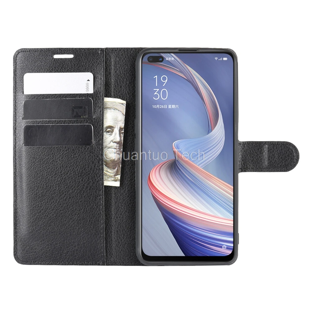Чехол книжка из искусственной кожи для Oppo A92s флип кошелек чехлы телефонов чехол s
