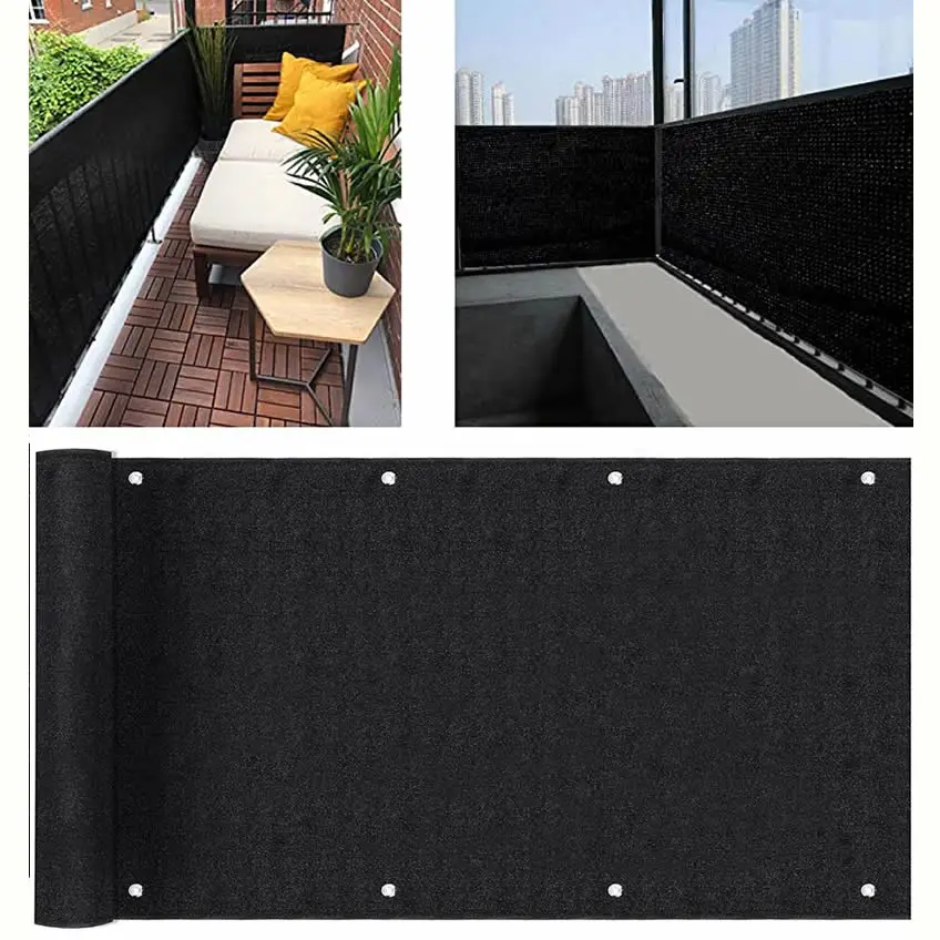 

Sunshade Net Balcony Privacy Screen Fence 0.9x5m UV-Resistant Panel Cover for Outdoor Apartment Backyard Patio Porch Garden