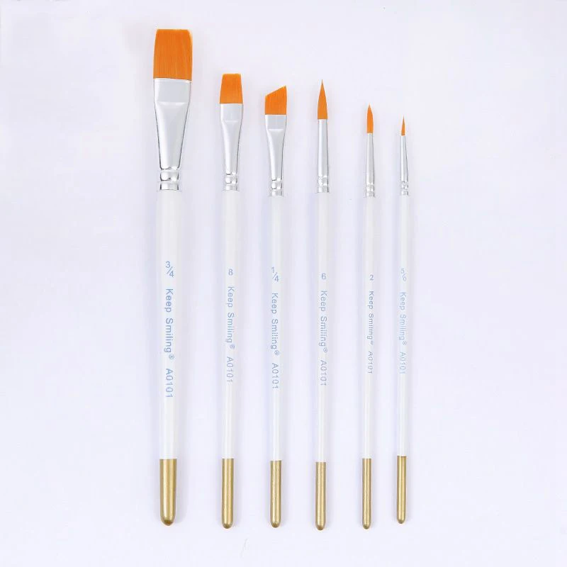 6 шт./компл. акварельные кисти ручки с крючком ручка для лески мягкие волосы