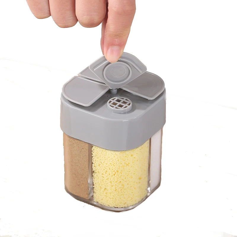 

Four in one barbecue seasoning pepper salt pepper bottle black seasoning can pepper bottle barbecue seasoning kitchen tools