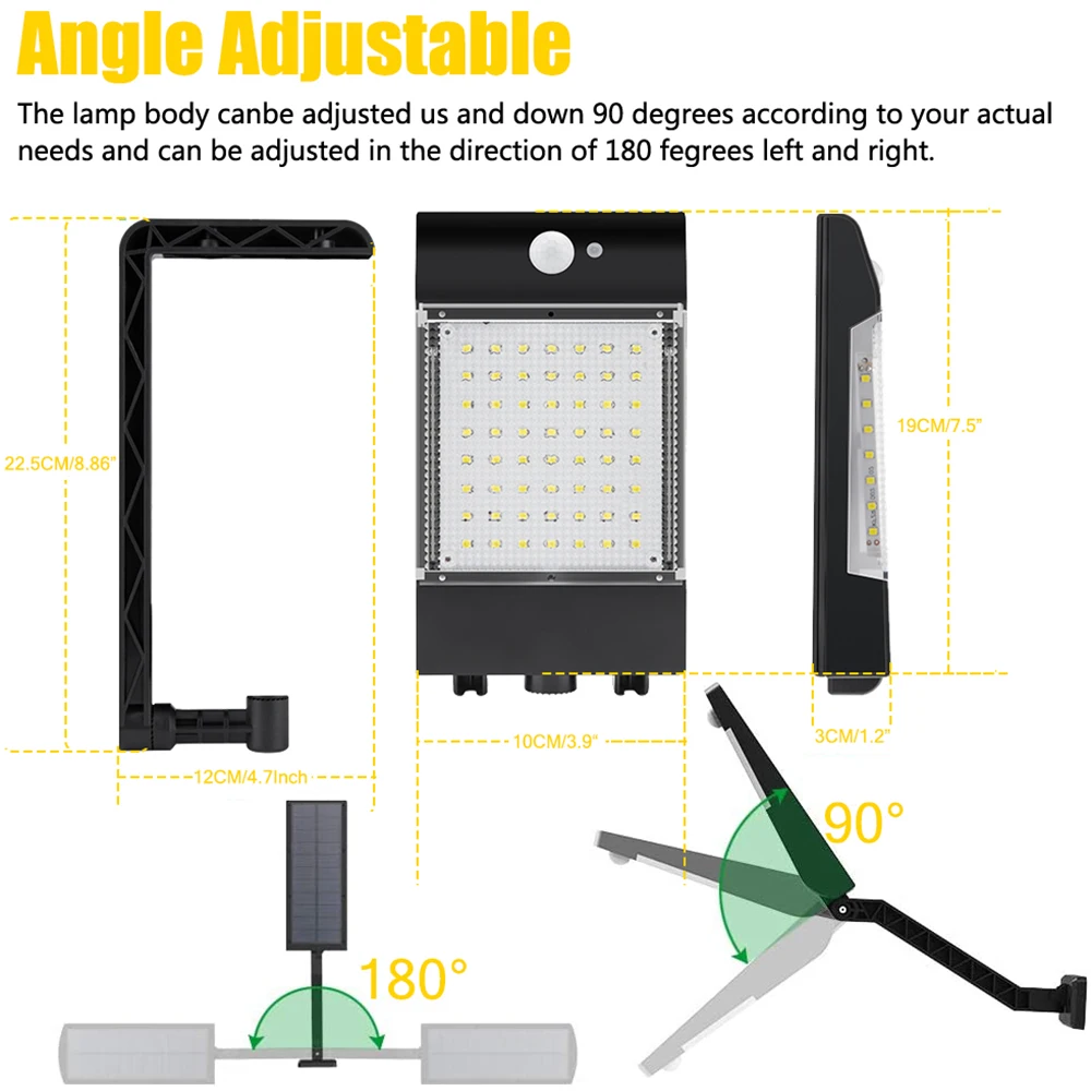 

Waterproof AutomaticSolar Motion Sensor Light PIR Motion Sensor Wall Street Light Solar Light Security Lamp For Garden Outdoor