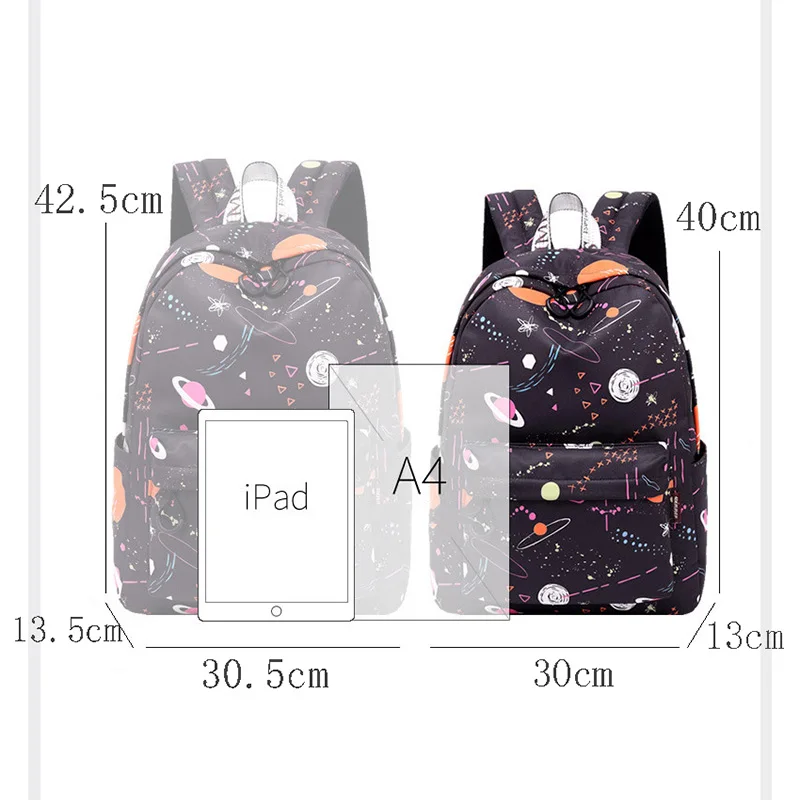 Женский рюкзак для ноутбука 15 6 дюйма водонепроницаемый дорожный с принтом в виде