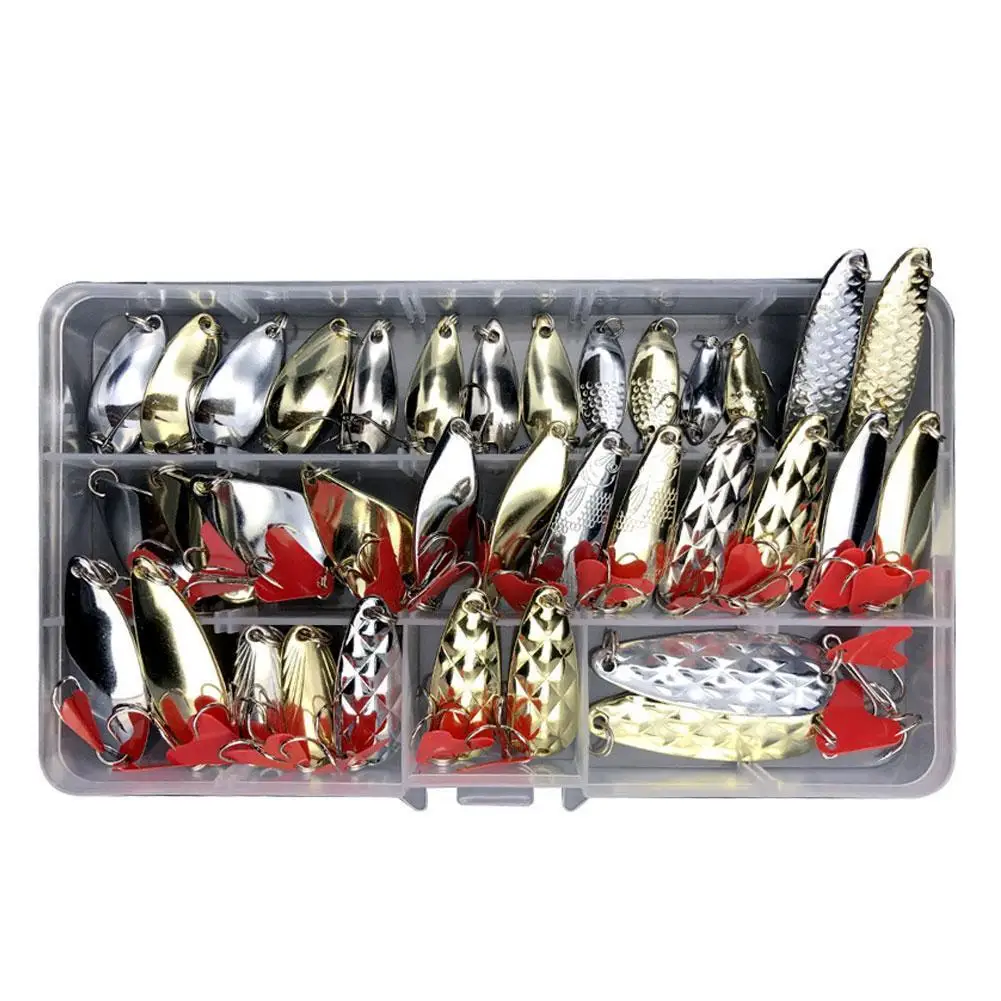 

10/25/35 PCS Metal Jig Spoon Fishing Lure Set Sequin Kit Bait Product Category Fishing material iron Tackle Wobblers Artificial