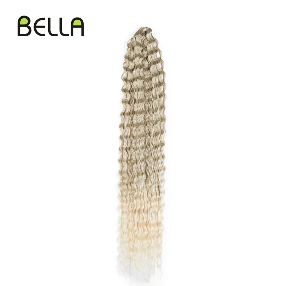 

Волосы Bella вязаные крючком синтетические плетеные волосы натуральные волнистые Омбре светлые волосы для наращивания 32 дюйма волнистые вол...