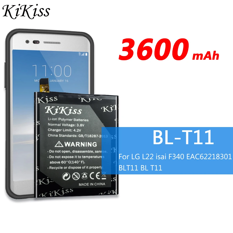 Аккумулятор большой мощности BL T11 3600 мАч для LG L22 isai F340 EAC62218301 BLT11 бесплатный набор